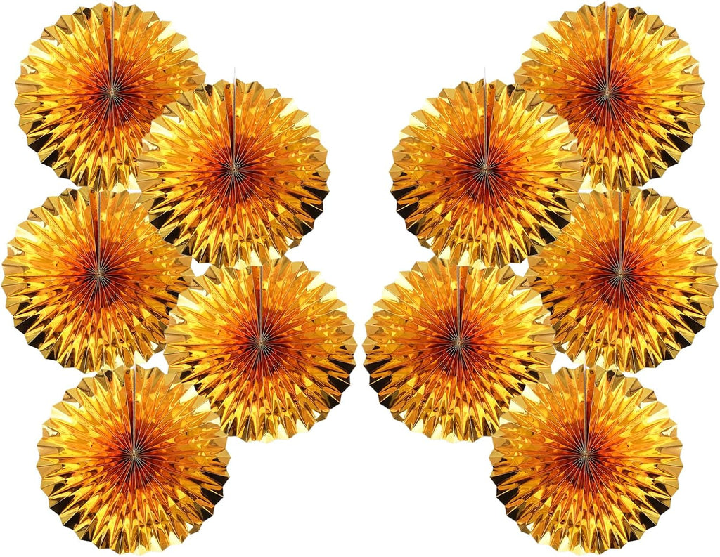 Golden Party Decorations,Engagement Party Decorations 8in,Gold Party Decor, Party Supply Decorations,Gold Wedding Decor,Anniversary Decorations 30 Color DIY Set （Golden）