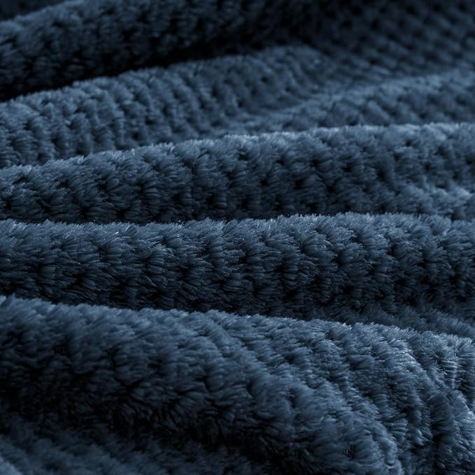 BEDELITE Travel Blanket Airplane Compact with Bag, Portable and Packable 2 in 1 Travel Pillow and Blanket Set, Airplane Blanket Travel Essentials with Luggage Sleeve & Backpack Clip, Navy Blue