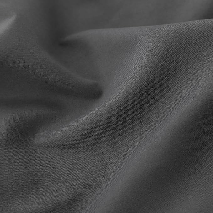 Bed Skirt Queen Size Ruffled Bed Skirt with Split Corners, 12 Inch Drop Dust Ruffle Bed Skirt with Platform, Dark Grey, 12" Queen