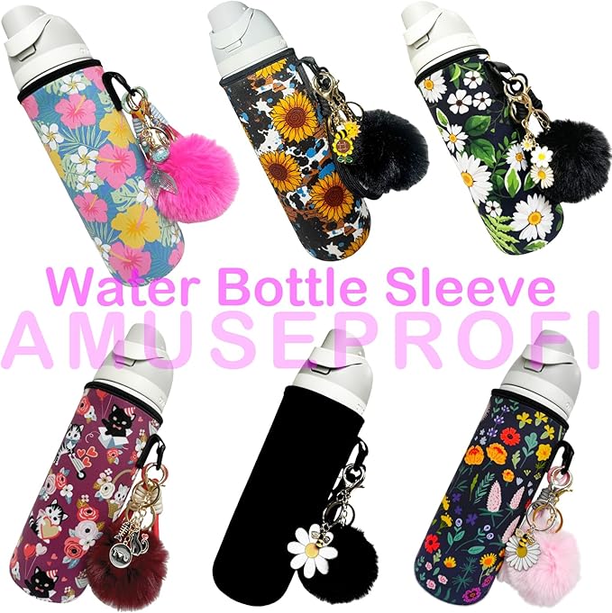 24oz Sleeves Compatible with Owala Sleeve Water Bottle Strap Compatible with Owala Charm Cute Accessories Compatible with Owala FreeSip Stainless Steel 24oz Tritan 25oz Twist 24oz Tumbler
