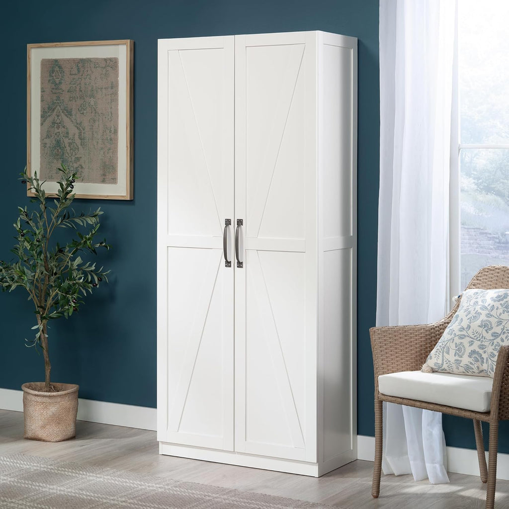 Sauder Miscellaneous Storage Cabinet, White Finish