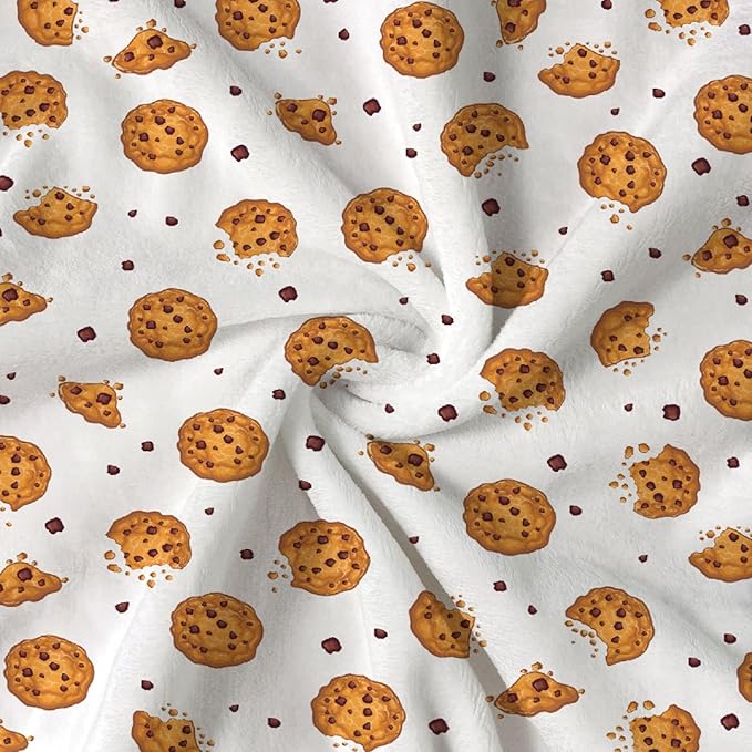 Funny Food Cookie Throw Blanket, Flannel Lightweight Plush Blanket Gift for Girl Boys,Quilt Ultra-soft Throw Fuzzy Blankets for bed Couch Sofa 50"x40" for Kids