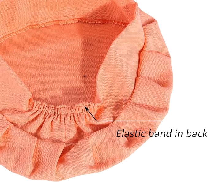 Kids Apron and Chef Hat Set-Adjustable Child Apron for Boys and Girls for Cooking Baking Light Orange