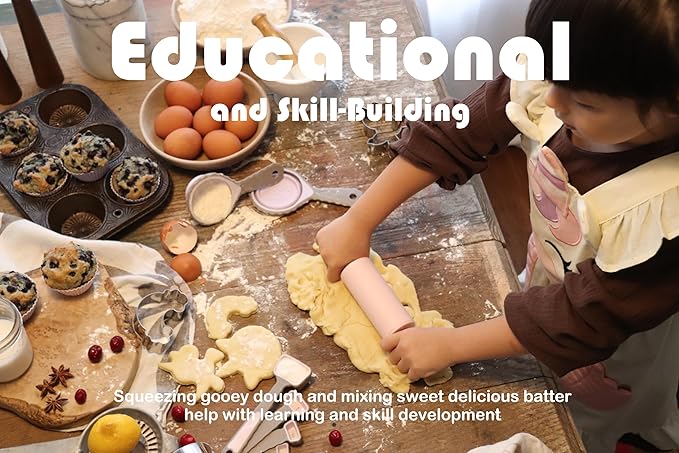 Unicorn Kids Baking Set with storage case, real working utensils, cookie cutters, and baking supplies, beautiful unicorn apron for kids