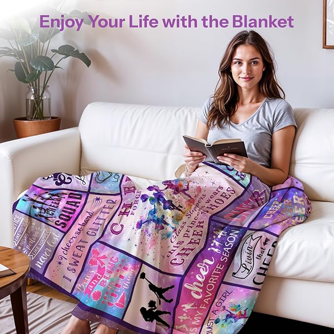 Cheer Gifts, Cheerleader Gifts for Girls, Cheerleader Gifts, Cheer Gifts for Girls, Cheer Coach Gift, Cheer Up Gifts for Women, Cheerleading Gifts Ideas, Cheer Blankets for Girls 40"x50"