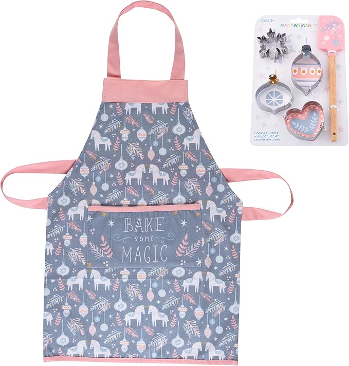 Stephen Joseph Apron & Cooking Set, One Size, Ornament & Unicorn