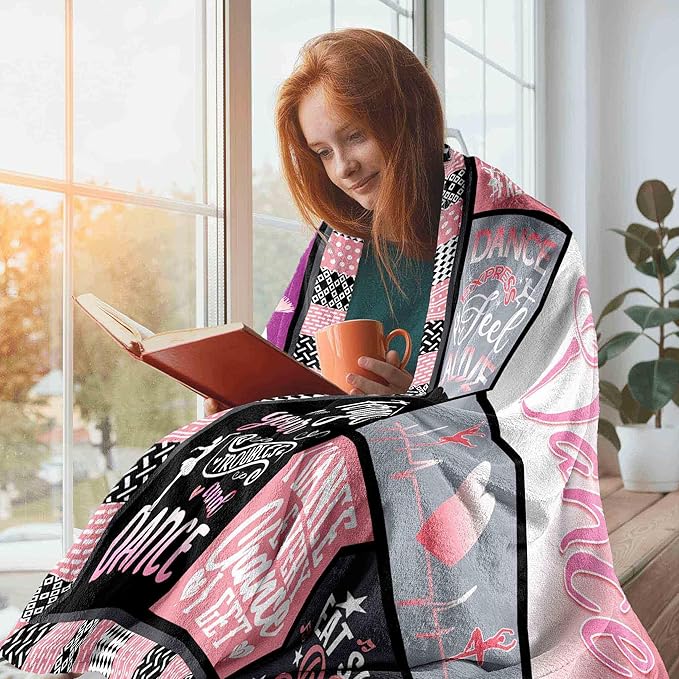 Dancer Gifts Blanket, Dancer Gifts for Girls Teens, Just A Girl Who Loves Dance, Dance Blanket 60"X50", Dancer Gifts for Girls, Dance Gifts for Teacher, Ballerina Gifts