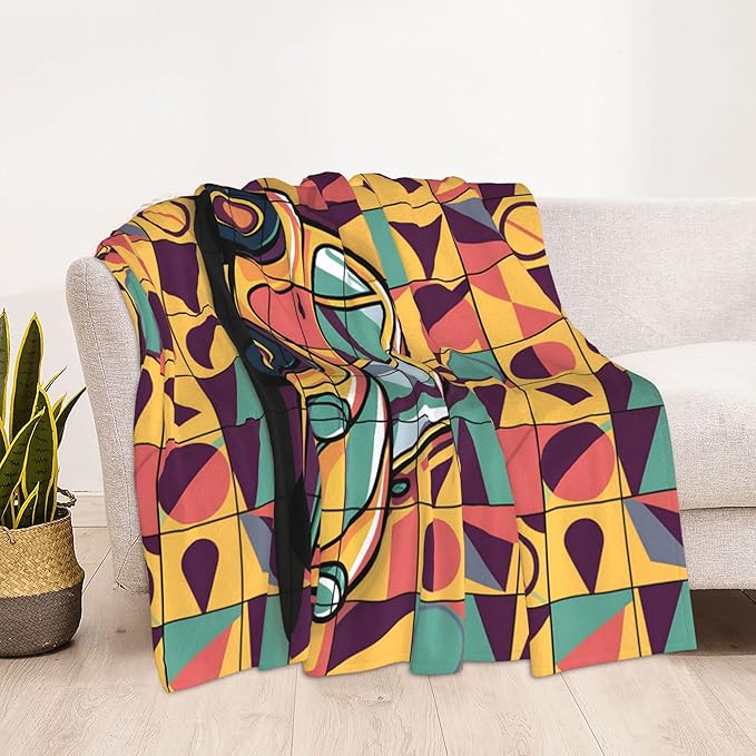 Cute Cartoon Flannel Blanket for Kids, 50" L x 60" W Inches – Soft and Cozy Plush Throw Blanket for Boys and Girls – Perfect for Bed, Couch, or Travel (Car)