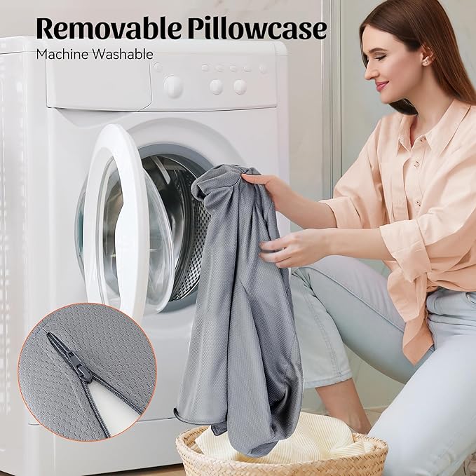 Reading Pillow for Gaming, Lap Desk Gaming Pillow with Side Pockets for Adult, 9.8° Slope, Ergonomic Arm Rest Pillow for Reading, Gaming, Working & Relaxing in Bed Couch Floor Sofa Car