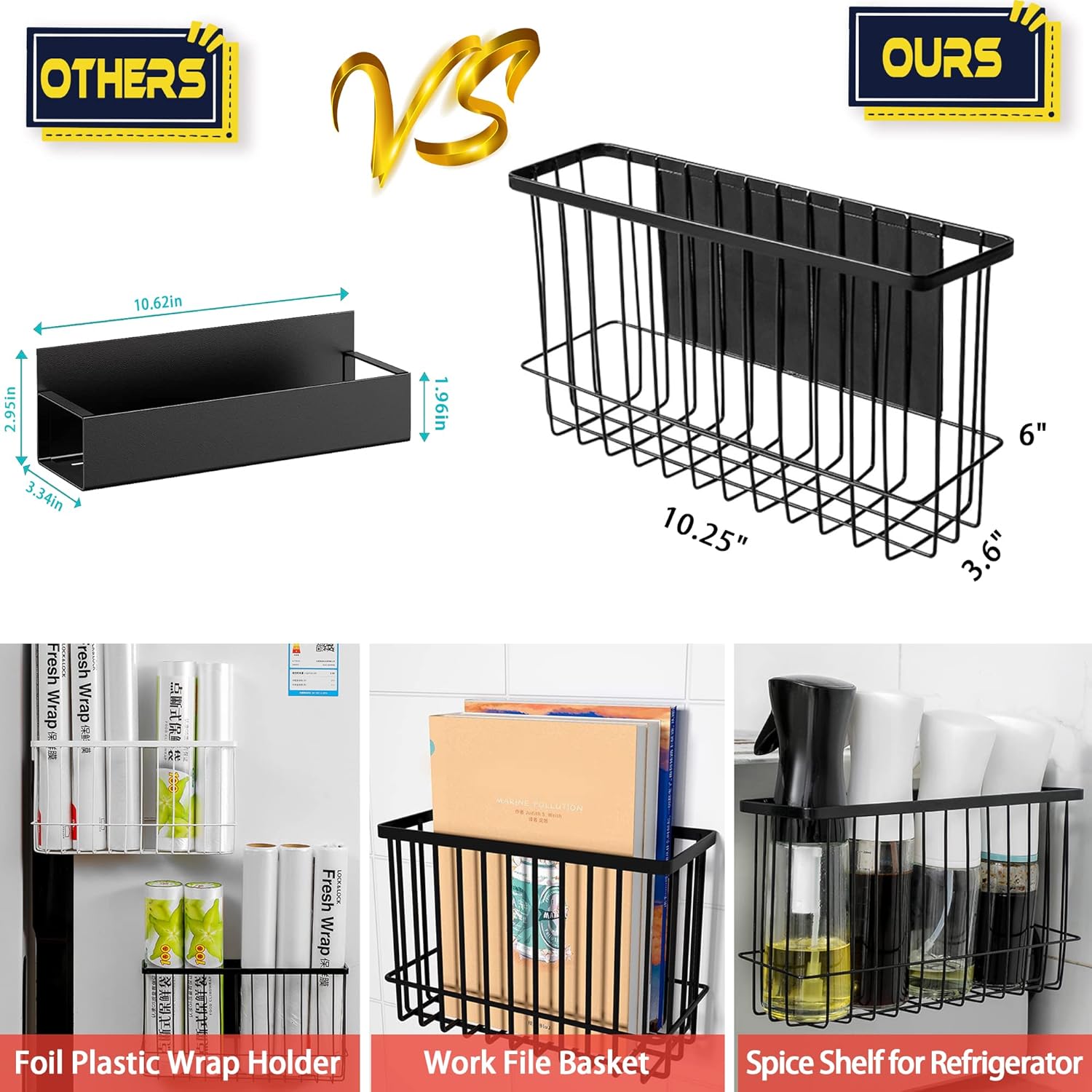 Magnetic Basket Fridge Lint Bin Dryer Ball Holder Laundry Room Organization Home Storage for Class Office School
