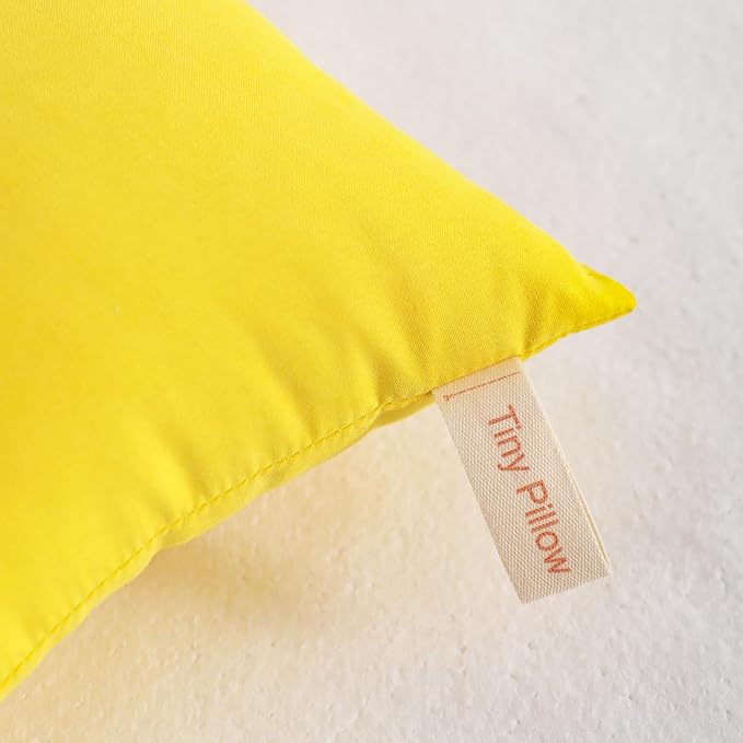 NTBAY Tiny Pillows, Down Alternative 7"x11" Microfiber Mini Pillows for Travel, Pets, Soft Machine Washable Small Pillows for Neck, Wrist, Lumbar and Knee, Yellow