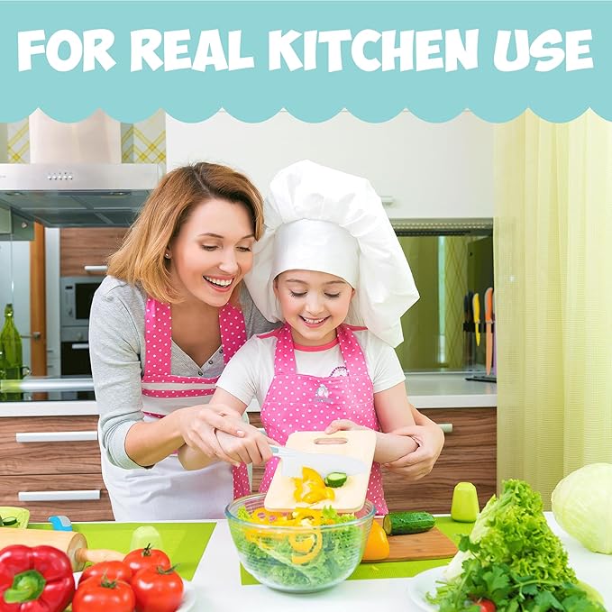 Kid Knives 3 Piece Nylon Kitchen, Kid Safe Knives, Kids Knives for Real Cooking, Toddler Knives Kids Knife Set for Cooking and Baking Kid Friendly Knives - (Multi Pink)