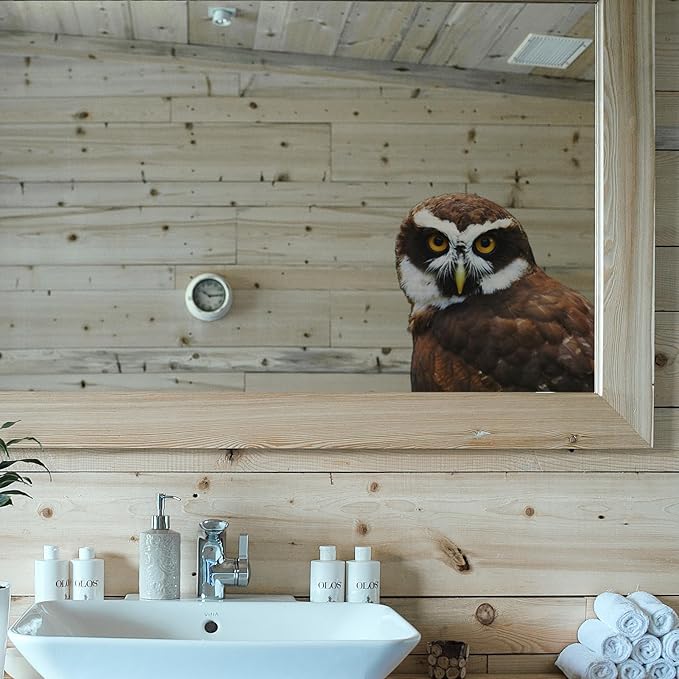3D Gazing Owl Animal Window Stickers Removable Wall Stickers Peel and Stick Wall Art Decoration Kids Nursery Baby Bedroom Living Room Fun Decoration
