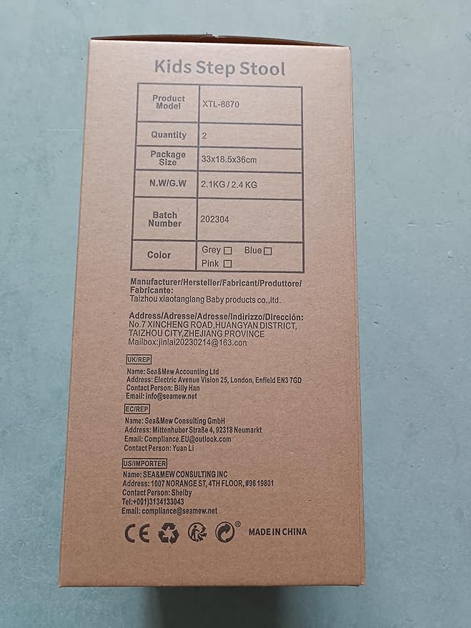 2 Step Stools for Kids,Toddler Step Stool for Bathroom Sink,No-Slip Double up Step Stool for Toddlers Bathroom, Multifunctional Toilet Step Stool for Kids,Toilet Potty Training(2 Packs)（Blue）