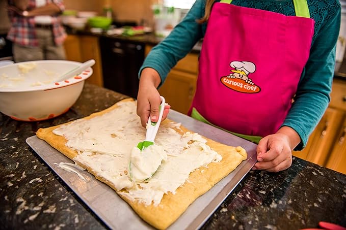 Curious Chef Medium Silicone Mixing Spatula for Kids, Dishwasher Safe, Made with BPA-Free Plastic, Real Kitchen Tool