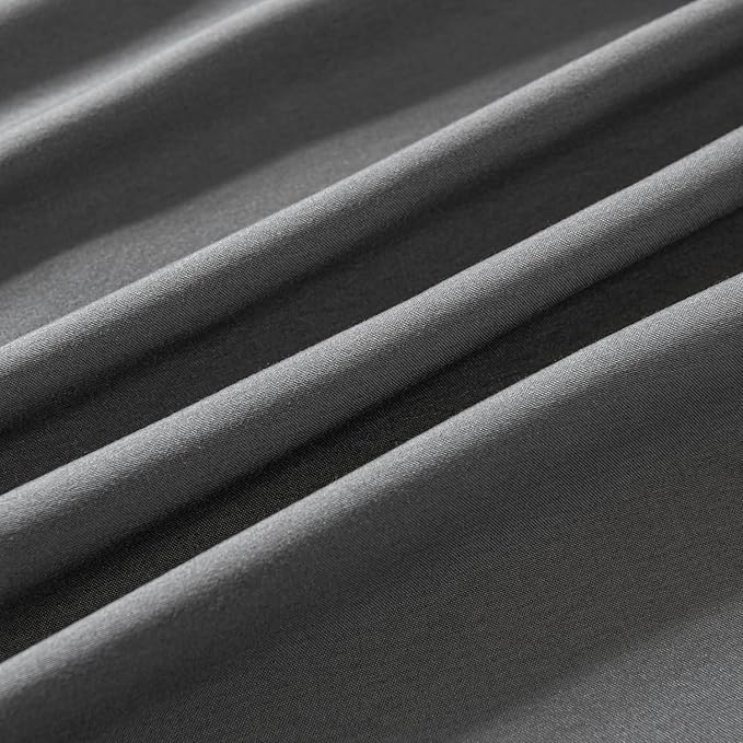 Bed Skirt Queen Size Ruffled Bed Skirts with Split Corners, 14 Inch Drop Dust Ruffle Bed Skirt with Platform, Gray