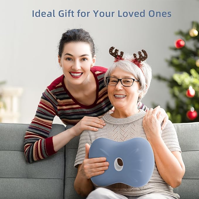 Knee Pillow for Side Sleepers - Memory Foam Knee Pillow with Cooling Cover, Leg Pillow for Side Sleeping - Leg Positioner Pillows for Sciatica Hip Pain & Spine Alignment (Misty Blue)