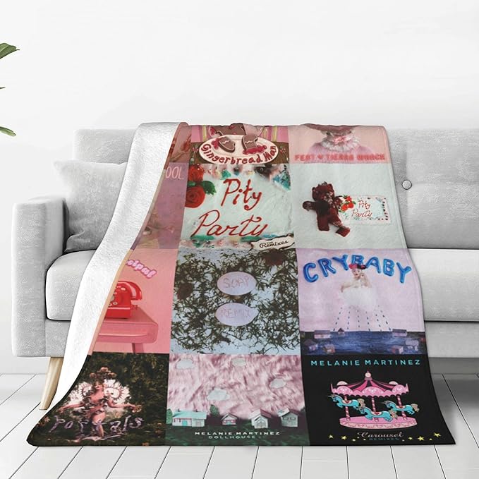 Melanie Merch Martinez Blanket, Melanie Birthday Decorations Martinez Cozy Lightweight Throw for Couch, Sofa, Chair, Bed, Picnic Blanket Gifts for Girl (Melanie Merch Martinez, 40"x30"(So Small))