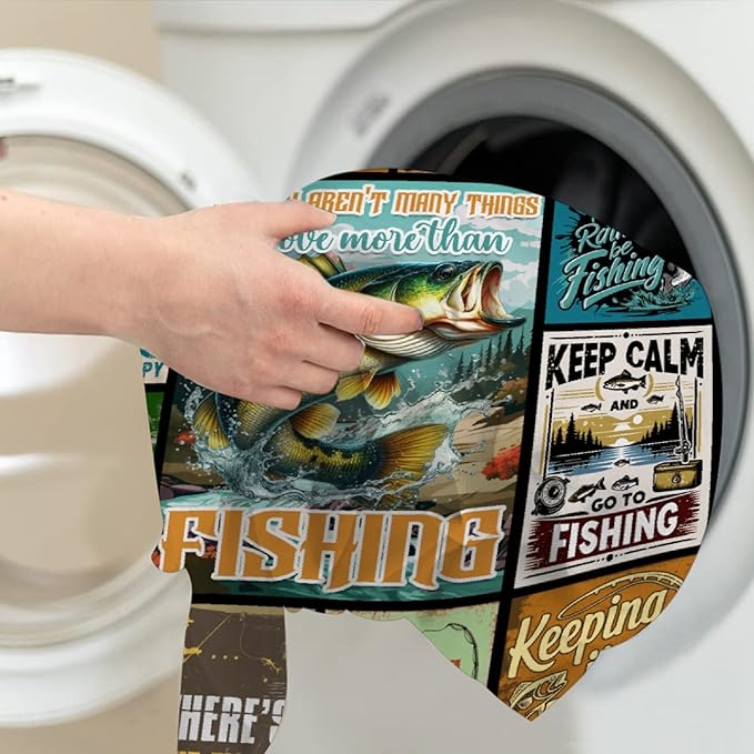 Fish Blanket,Fishing Gifts for Men,Fishing Lovers Blanket Gift,Fathers Day Fishing Gifts for Men,Gifts for Fisherman,Dad,Boys,Birthday Gifts for Men Who Love Fishing Throw Blankets,Queen Size-60"x80"