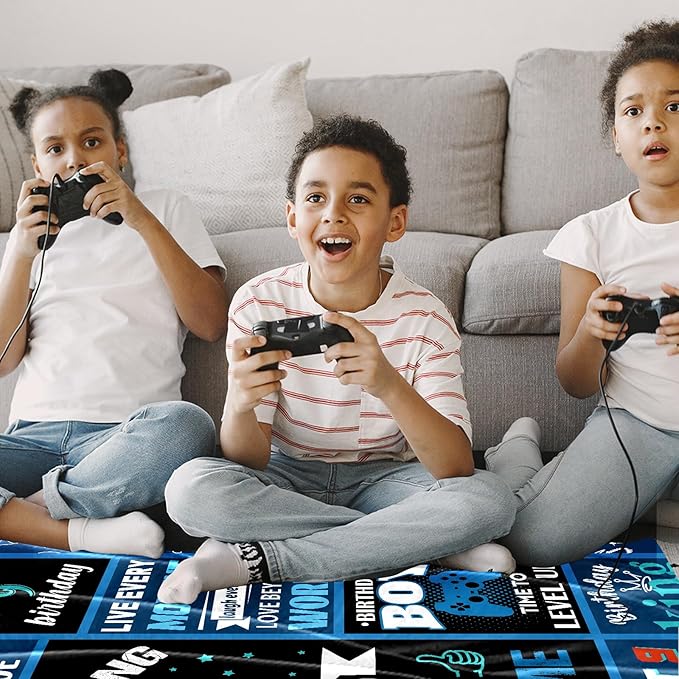 9 Year Old Boy Gifts Birthday Gifts for 9 Year Old Boys, Kids Blanket 60 x 80 Inches Warm Flannel Throw Blankets for Boys 9 Year Old Boy Birthday Gifts Ideas