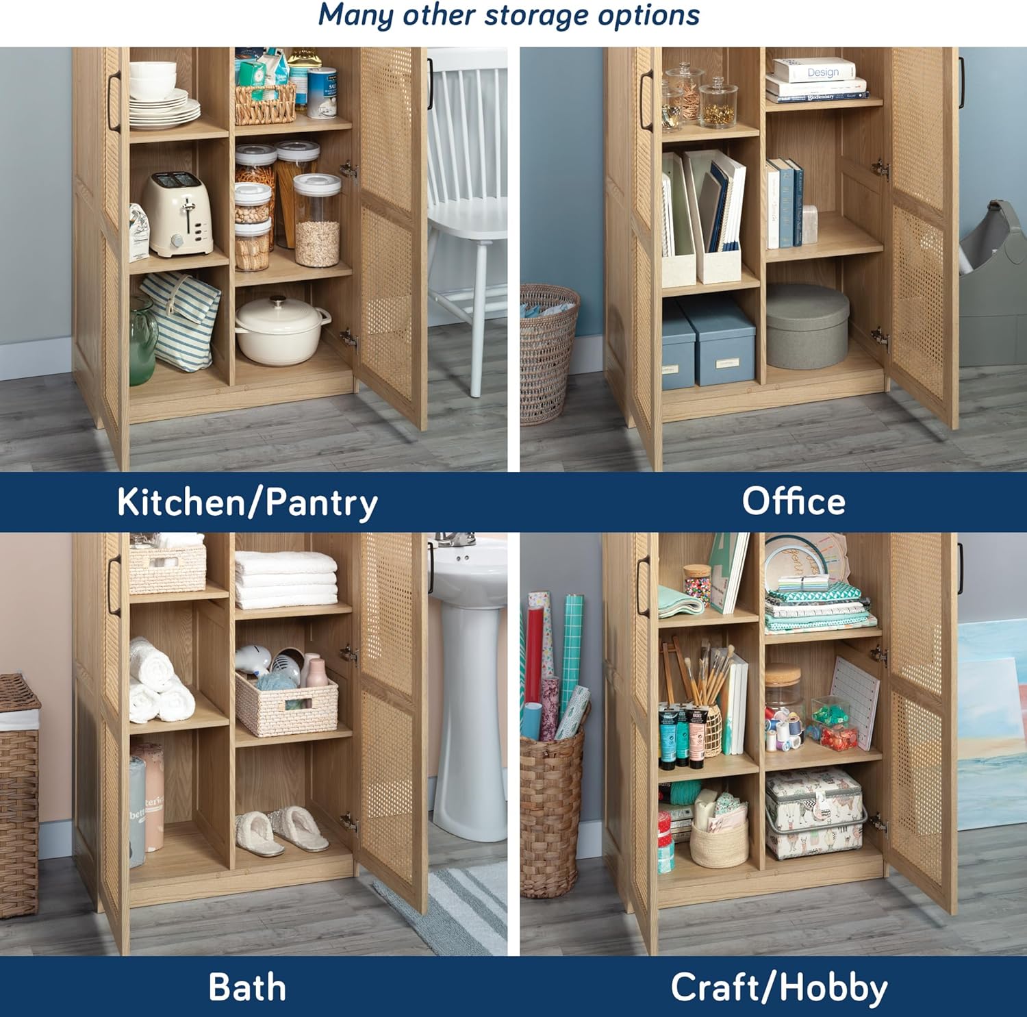 Sauder Miscellaneous Storage Cabinet, Harmony Ash Finish