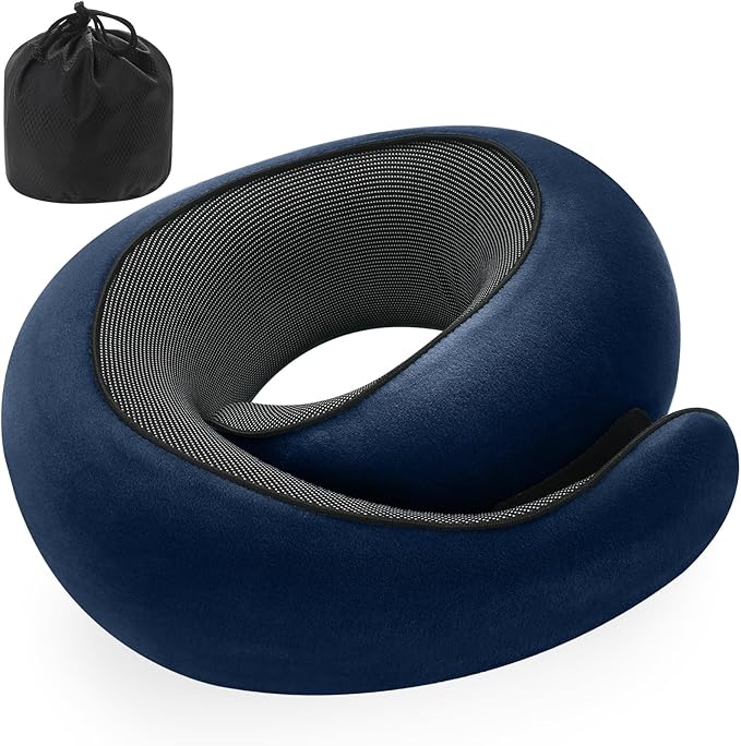 2024 New Memory Foam Travel Neck Pillow for Airplanes，Ultimate Comfort and Support, Ideal for Airplane and Car Travel ，Compact, Convenient, and Versatile Airplane Sleeping Pillow.