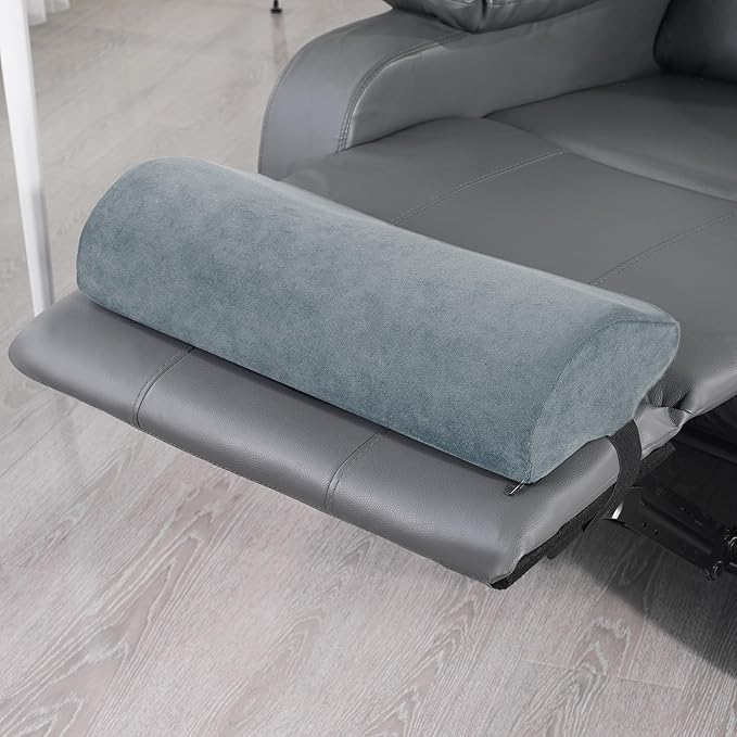 HOMBYS Cervial Recliner Neck Pillow for Pain Relief, Foam Headrest Pillow with Strap for Securing, Extra Large & Non-Slip Neck Pillow for Recliner, Sofa, Office Chair, Car, Gaming Chair, Light Grey