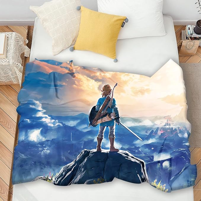 50‘’ x 60'' Game Blanket, Ultra-Soft Flannel Throw Blanket, Warm Cozy Lightweight Blanket, All Season Gifts for Kids Adults Fans