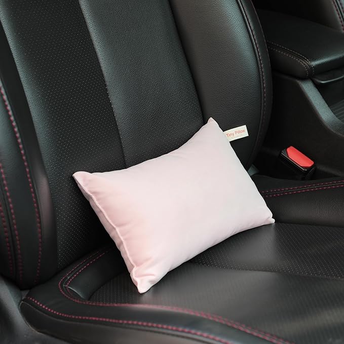 NTBAY Tiny Pillows, Down Alternative 7"x11" Microfiber Mini Pillows for Travel, Pets, Soft Machine Washable Small Pillows for Neck, Wrist, Lumbar and Knee, Pink