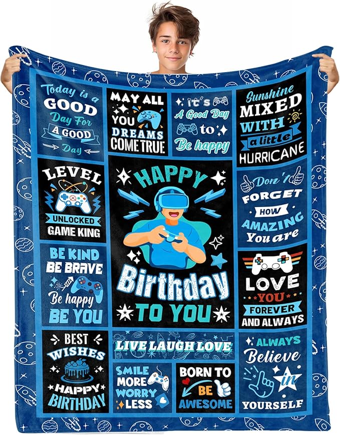 Birthday Gifts, Teen Boy Gifts Cool Stuff for Boys, Gifts for Teen Boys, Teen Gifts Kids Blanket 40x50in Teenage Boy Gifts, Kids Gifts for Teens, Teen Boys Gift Ideas, for Kids