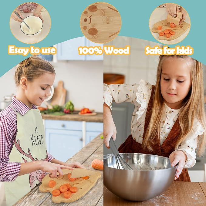 Kids Knife Set for Real Cooking and Baking, 12 PCS Toddler Montessori Kitchen Tools, Toddler Knife Set for Kids Little Chefs