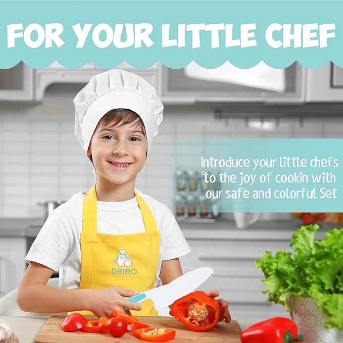 Kid Knives 3 Piece Nylon Kitchen, Kid Safe Knives, Kids Knives for Real Cooking, Toddler Knives Kids Knife Set for Cooking and Baking Kid Friendly Knives - (Multi Green)