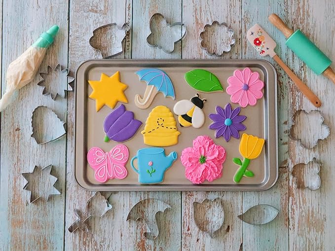 Spring Fling 30-piece Real Cookie Baking Set with Recipes for Kids