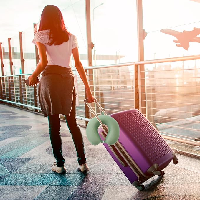 Neck Pillow Cover, Travel Neck Pillow Cover, Travel Neck Pillow Case Cover, Travel U Neck Pillow Cover, Soft and Smooth, Neck Pillow Replacement Cover (Only Pillow Covers, no Filler)