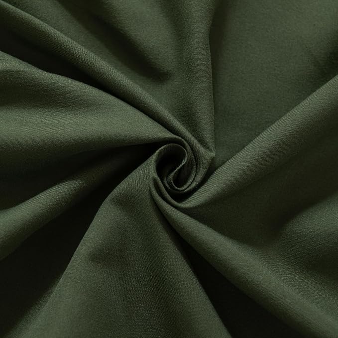 Bed Skirt Full Size Ruffled Bed Skirts with Split Corners, 14 Inch Drop Dust Ruffle Bed Skirt with Platform, Green