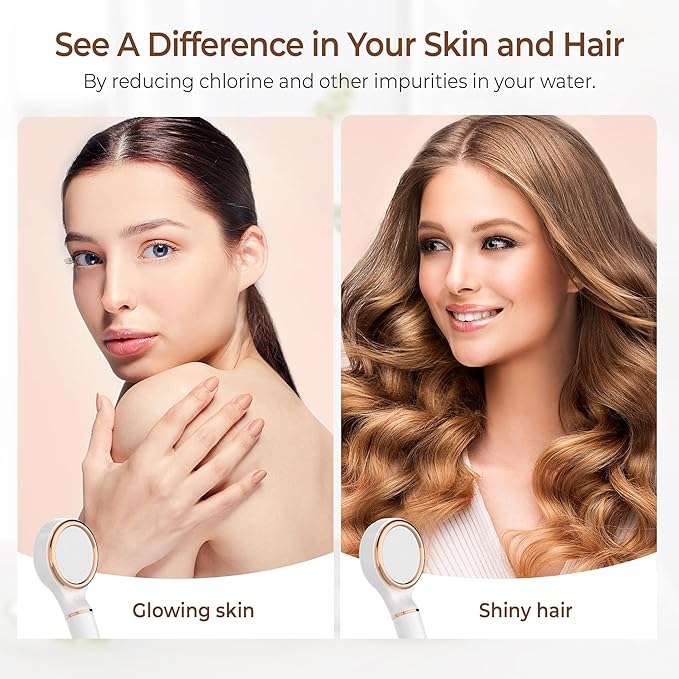 Waterdrop SF02-SL Filtered Shower Head with Handheld, High Pressure & Vitamin C for Healthier Hair & Skin, Softener Water, Reduce Chlorine, Reduce Hair Shedding, Soothe Dry Skin, Lemon Yellow