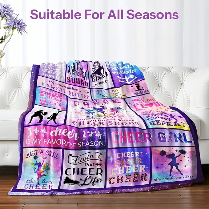 Cheer Gifts, Cheerleader Gifts for Girls, Cheerleader Gifts, Cheer Gifts for Girls, Cheer Coach Gift, Cheer Up Gifts for Women, Cheerleading Gifts Ideas, Cheer Blankets for Girls 40"x50"