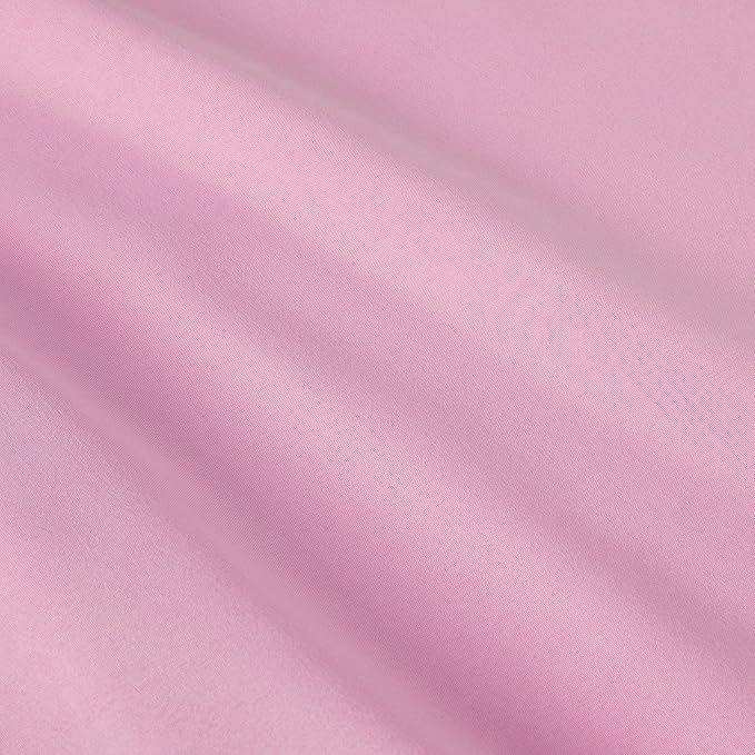 Amazon Basics 5 Piece Microfiber Kid's Bed-in-a-Bag Bedding Set, Twin, Pink, Solid