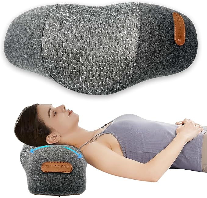 Cervical Support Memory Foam Heat Therapy & Massage Pillow/Cervical Neck Pillow/Pillow for Neck Pain Relief/Neck Stretcher/Pillows for Neck and Shoulder Pain/Posture Corrector