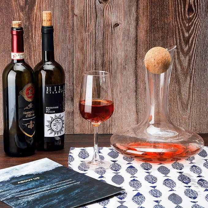 2 Pieces Wine Cork Ball Wooden Cork Ball Stopper for Wine Decanter Carafe Bottle Replacement (2.8 Inch/ 7 cm)