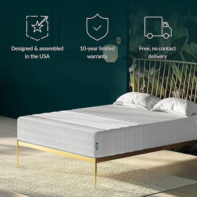 Leesa Legend Hybrid 12" Mattress, Full Size Luxury Dual Hybrid/CertiPUR-US Certified/with Organic Cotton Mattress Cover / 100-Night Trial