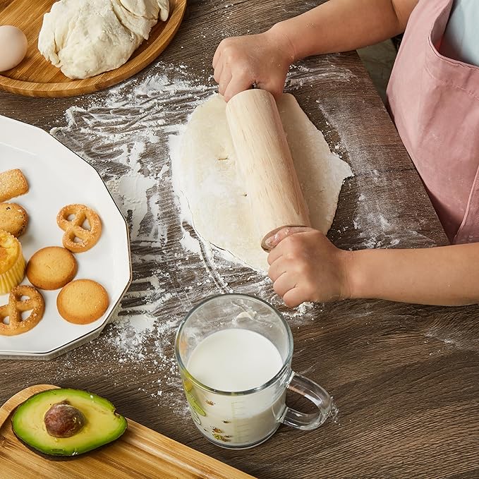 Kids Cooking & Baking Sets Real Little Chef Cooking Utensils Kitchen Set Gifts for Girls Boys Juniors with Utensils Cutting Board Kids Safe Knife Rolling Pin Apron Carrying Basket (Mint Green)